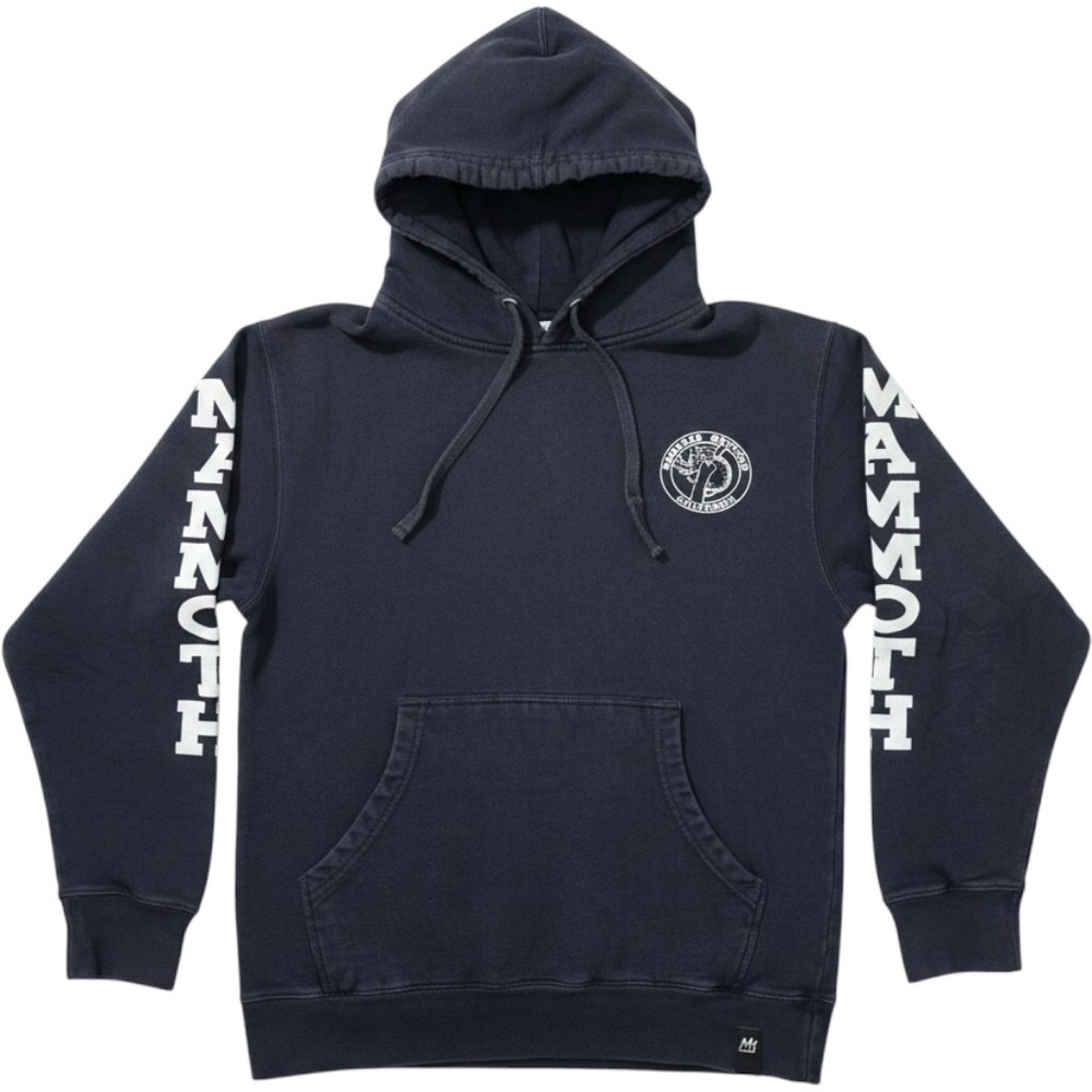 Mammoth Mountain California Graphic Hoodie Faded Black Sleeve Print Small